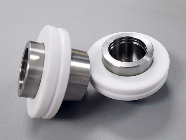 Stainless steel and alumina ceramic assembly