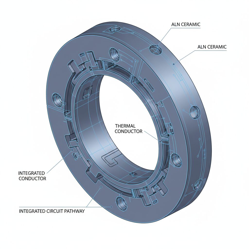 Aluminum Nitride Ceramic Ring For Electronics