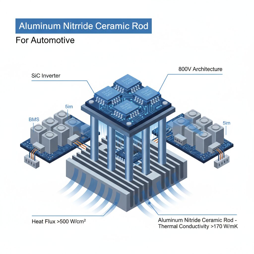 Aluminum Nitride Ceramic Rod For Automotive