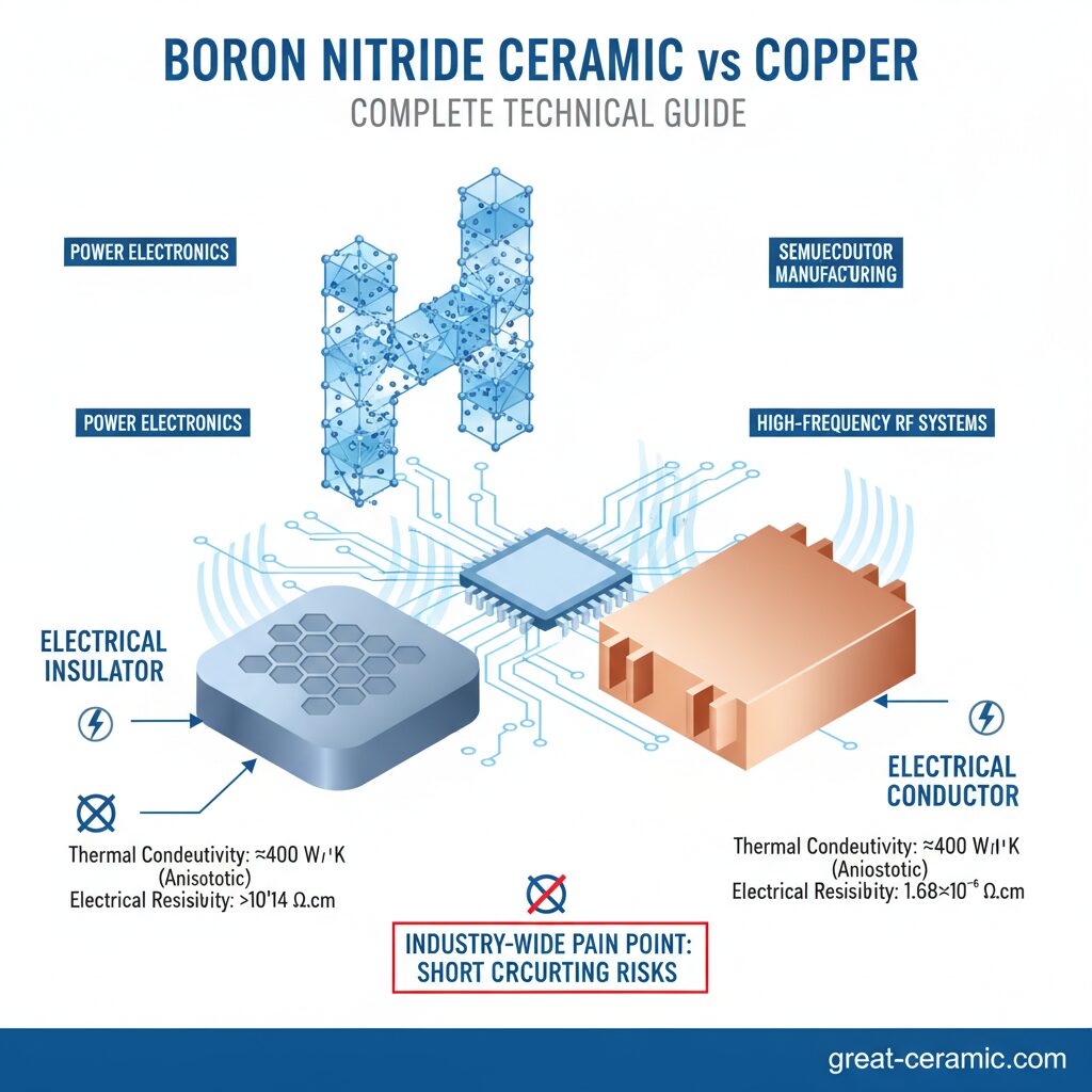 Ceramica al nitruro di boro contro rame