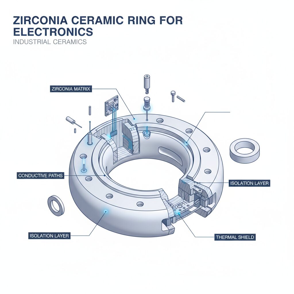 Zirkoniumdioxid-Keramik-Ring für Elektronik