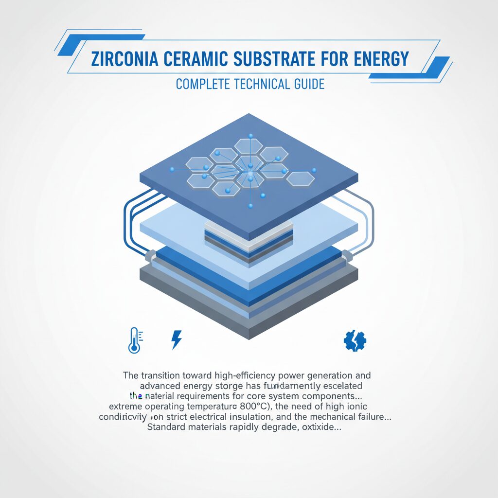Substrato ceramico di zirconio per l'energia
