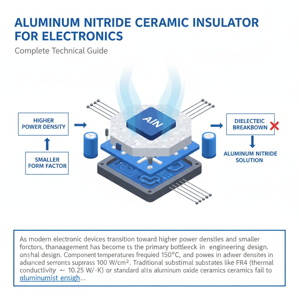 Aluminum Nitride Ceramic Insulator For Electronics